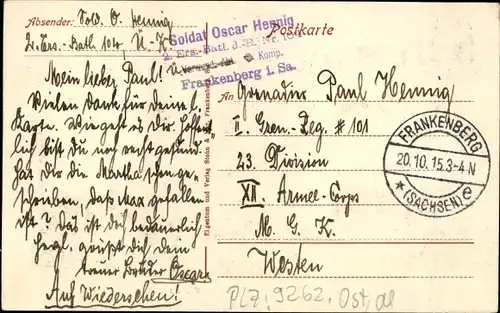 Passepartout Ak Frankenberg in Sachsen, Garnison, Kaserne