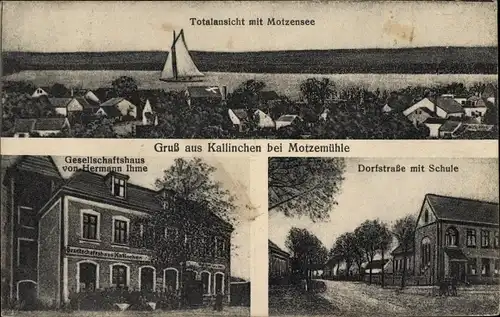 Ak Kallinchen bei Motzen Zossen, Gesellschaftshaus von Hermann Ihme, Dorfstraße, Motzensee