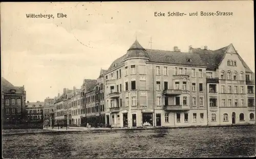 Ak Wittenberge an der Elbe Prignitz, Ecke Schillerstraße und Bosse-Straße