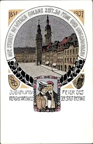 Studentika Ak Chemnitz in Sachsen, Jubiläumsfeier des Realgymnasiums 1857-1907
