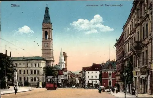 Ak Zittau in der Oberlausitz, Johanneum, Bautzner Straße