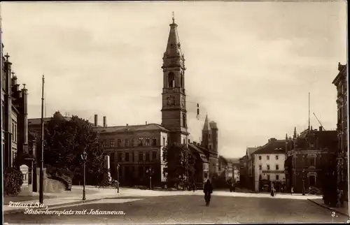 Ak Zittau in Sachsen, Haberkornplatz, Johanneum