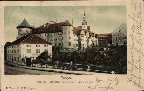 Ak Torgau, Schloss Hartenfels von Norden gesehen