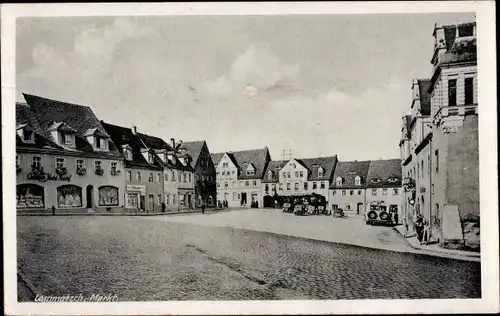 Ak Lommatzsch in Sachsen, Markt