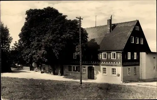 Ak Weifa Steinigtwolmsdorf Sachsen, Gaststätte Kastanie, Eingang, Terrasse