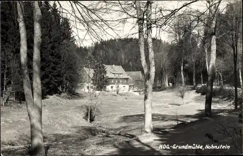 Ak Hohnstein Sächsische Schweiz, HOG Grundmühle