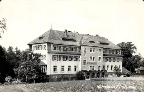 Ak Hohnstein Sächsische Schweiz, FDGB-Heim