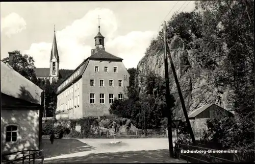 Ak Rechenberg Bienenmühle Erzgebirge, Platz, Gebäude