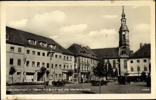 Ak Großenhain Sachsen, Markt, Marienkirche