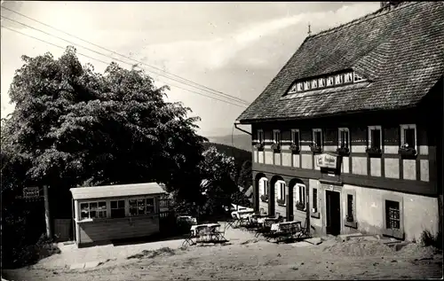 Ak Waltersdorf Großschönau in der Oberlausitz, Konsum Gaststätte Grenzbaude