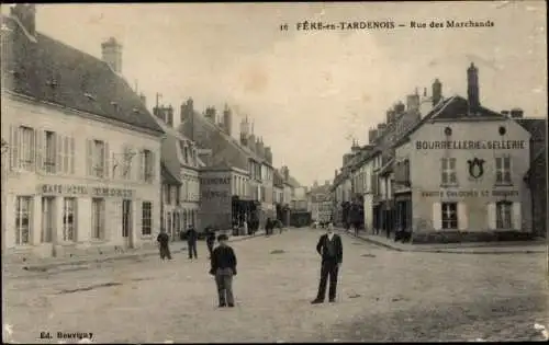 Ak Fère en Tardenois Aisne, Rue des Marchands, Bourrellerie