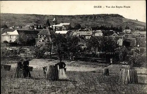Ak Le Mesnil sur Oger Marne, Blick auf Septs-Vents