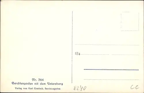 Ak Berchtesgaden in Oberbayern, Ortsansicht mit Untersberg