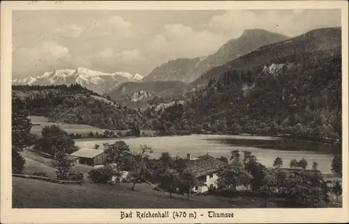 Ak Thumsee Karlstein Bad Reichenhall Oberbayern, Panorama