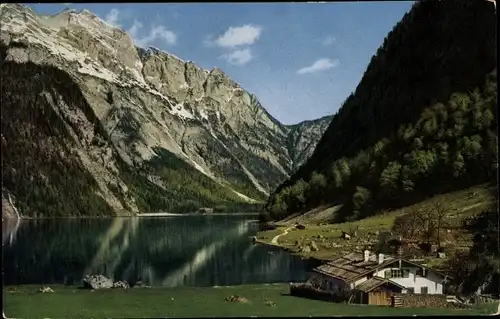 Ak Schönau am Königssee Oberbayern, Saletalpe, Saletalm, Watzmann