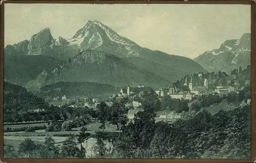 Ak Berchtesgaden in Oberbayern, Panorama, Watzmann, Hochkalter