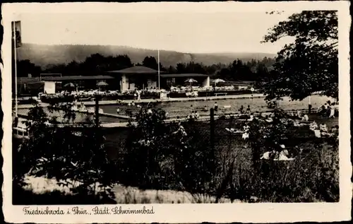 Ak Friedrichroda im Thüringer Wald, Städtisches Schwimmbad