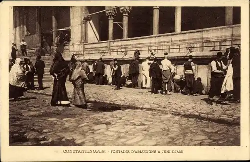 Ak Konstantinopel Istanbul Türkei, Waschbrunnen in Jeni-Djami