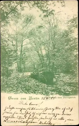 Ak Berlin Tiergarten, Brücke