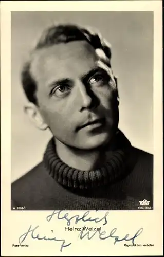 Ak Schauspieler Heinz Welzel, Portrait, Autogramm