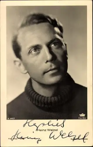 Ak Schauspieler Heinz Welzel, Portrait, Autogramm