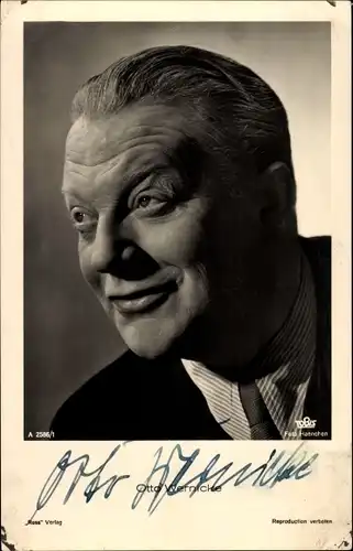 Ak Schauspieler Otto Wernicke, Portrait, Autogramm