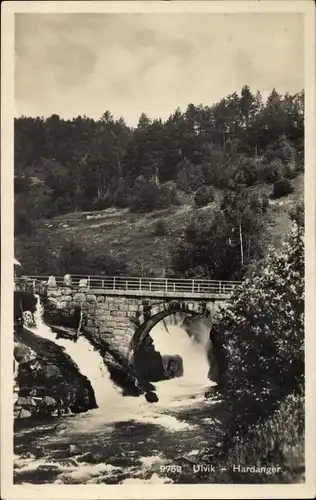 Ak Ulvik Hardanger Norwegen, Brücke