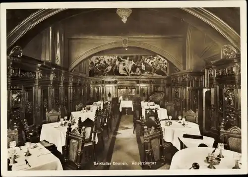 Ak Hansestadt Bremen, Ratskeller, Kaiserzimmer, Inneres