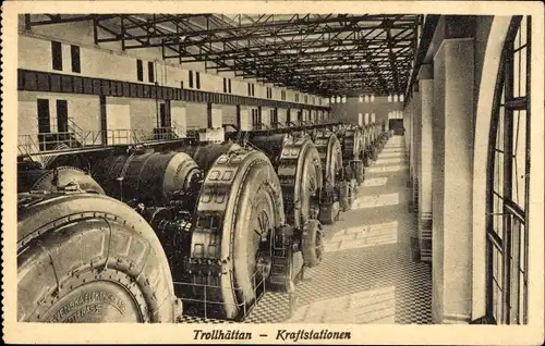 Ak Trollhättan Schweden, Kraftstationen
