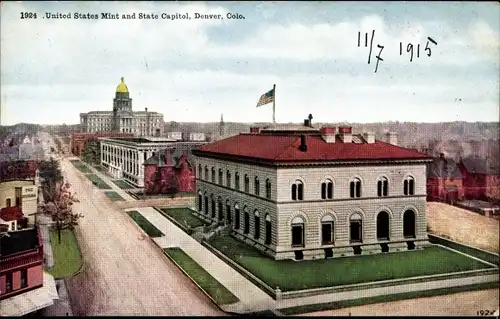 Ak Denver Colorado, United States Mint und State Capitol