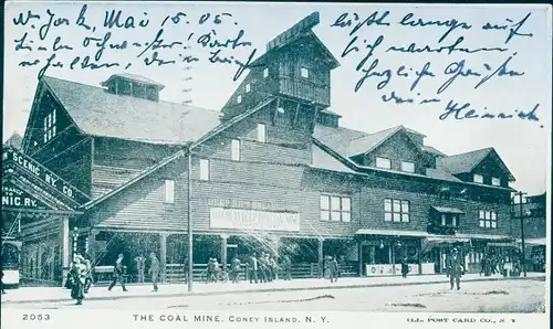 Ak Coney Island Brooklyn New York City USA, Scenic Railway The Coal Mine