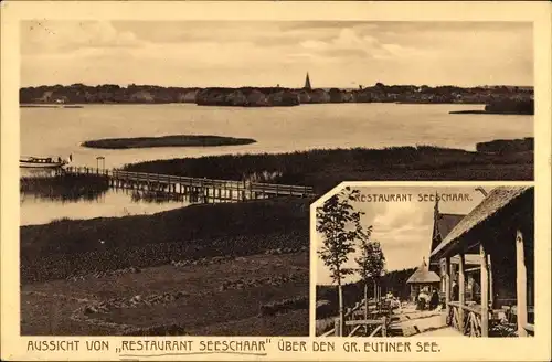 Ak Eutin in Ostholstein, Restaurant Waldhaus Seeschaar, Großer Eutiner See, Terrasse