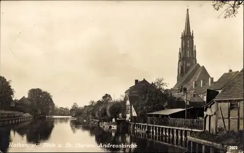 Ak Rathenow im Havelland, Saint Marien-Andreaskirche