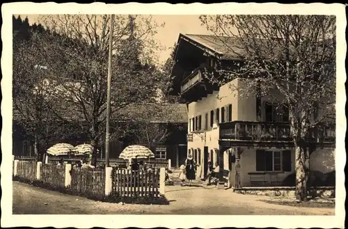 Ak Elmau Krün in Oberbayern, Gasthof, Terrasse