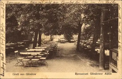 Ak Glindow Werder an der Havel, Restaurant Glindower Alpen