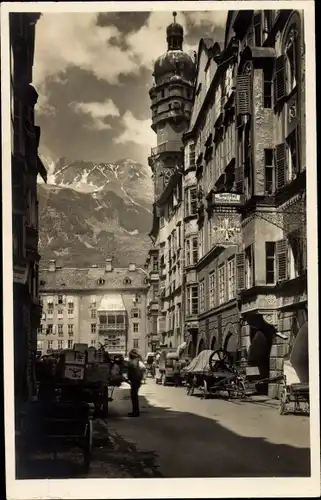 Foto Ak Innsbruck in Tirol, Herzog Friedrich Straße, Turm