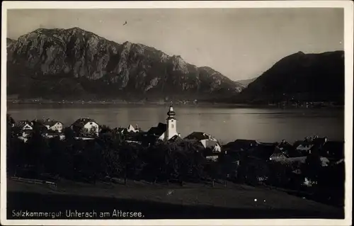 Ak Unterach am Attersee Oberösterreich, Teilansicht