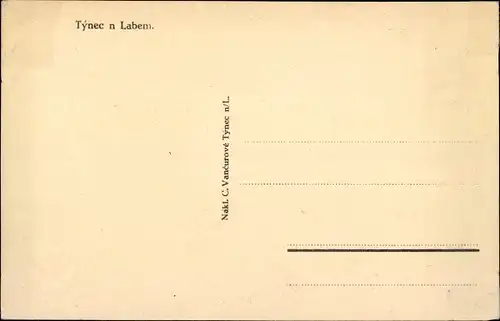 Ak Týnec nad Labem Elbeteinitz Mittelböhmen, Gesamtansicht