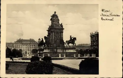 Ak Wien 1 Innere Stadt, Maria Theresien Denkmal