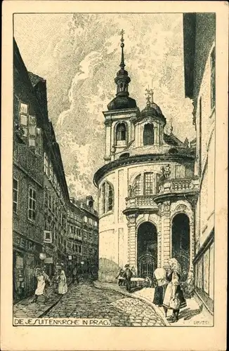 Künstler Ak Seidl, Praha Prag, Ansicht der Jesuitenkirche