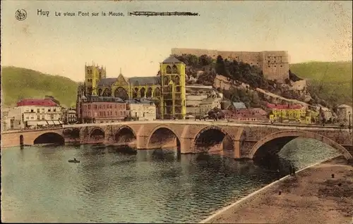 Ak Huy Wallonia Lüttich, Alte Maasbrücke