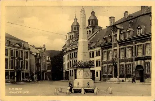 Ak Malmédy Wallonien Lüttich, Grand Place