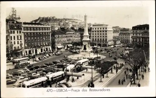 Ak Lisboa Lissabon Portugal, Praca dos Restauradores