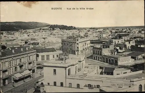 Ak Bizerte Tunesien, Blick auf die arabische Stadt