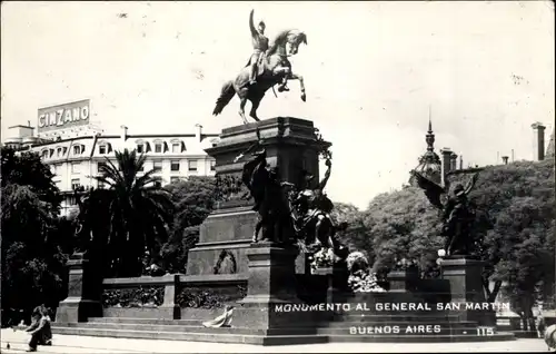 Ak Buenos Aires, Denkmal für General San Martin