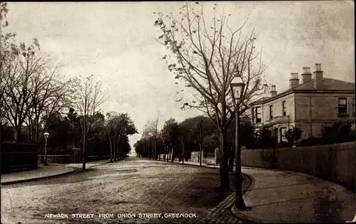 Ak Greenock Schottland, Newark Street von Union Street