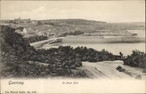 Ak Saint Peter Port Guernsey Kanalinseln, Panorama