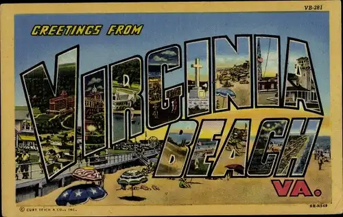 Ak Virginia Beach Virginia USA, Grüße aus Virginia Beach