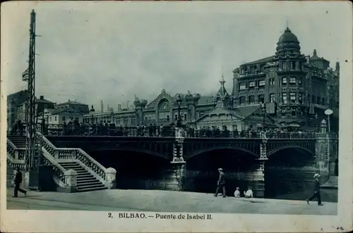 Ak Bilbao Baskenland, Isabel-II-Brücke.
