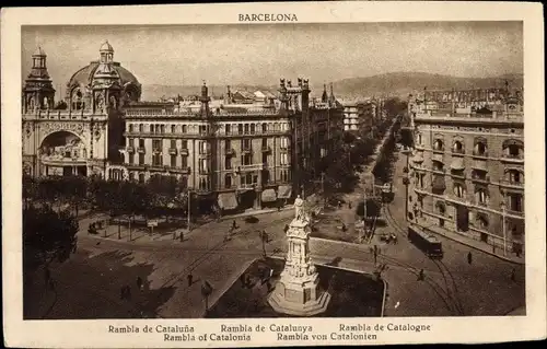 Ak San Juan de la Rambla Teneriffa Kanarische Inseln Spanien, Rambla de Catalogne, Denkmal